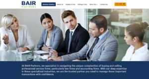 A website designed for a business broker